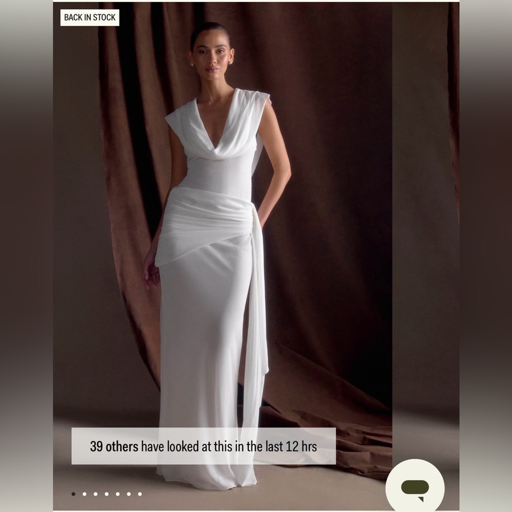 Meshki Chiffon draped maxi dress